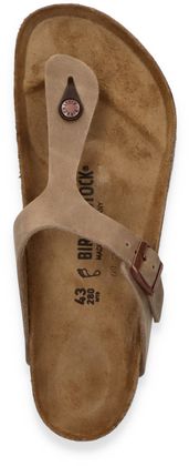 Birkenstock GIZEH Damen-Zehentrenner aus Leder 592221729334 (Hellbraun)