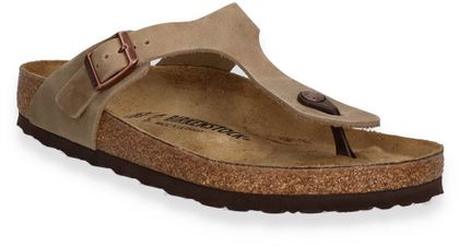 Birkenstock GIZEH Damen-Zehentrenner aus Leder 592221729334 (Hellbraun)