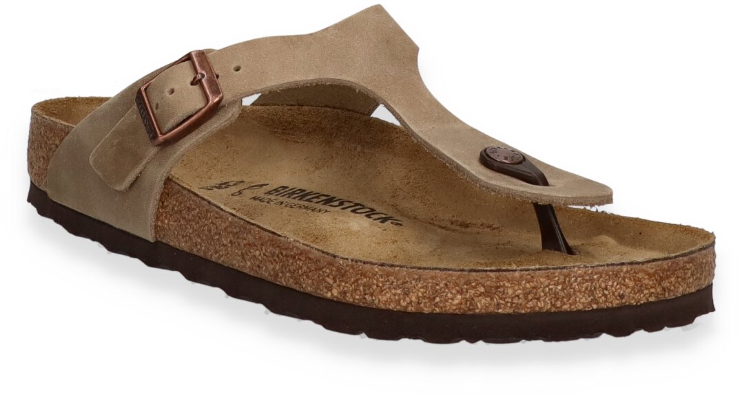 Birkenstock GIZEH Damen-Zehentrenner aus Leder 592221729334 (Hellbraun) Bild 01