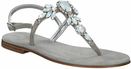 Phillip Hardy Damen-Zehentrenner aus Leder 189442772239 (Grau)