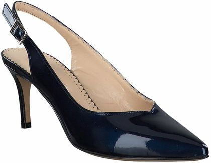 Phillip Hardy Damen-Slingpumps aus Leder 132103785015 (Dunkelblau)