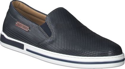 Galizio Torresi Herren-Slipper aus Leder 225101745820 (Blau)