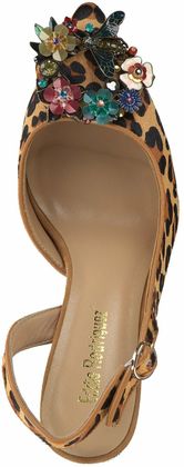 Eddie Rodriguez Damen-Slingpumps aus Leder 132386775599 (Gold)