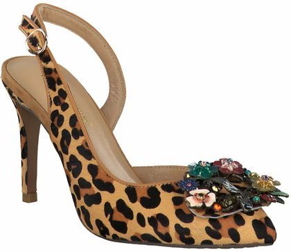 Eddie Rodriguez Damen-Slingpumps aus Leder 132386775599 (Gold)