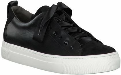 Paul Green Damen-Schnürschuhe aus Leder 101001770565 (Schwarz)