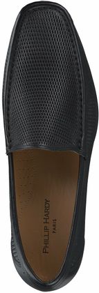 Phillip Hardy Herren-Slipper aus Leder 226001774455 (Schwarz)