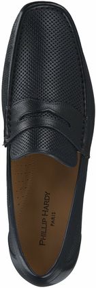 Phillip Hardy Herren-Slipper aus Leder 226101774479 (Dunkelblau)