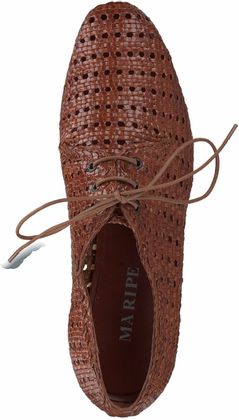 Maripé Damen-Schnürschuhe aus Leder 113220772732 (Mittelbraun)