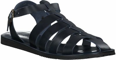 Bruce Brown Herren Sandalen Aus Leder Dunkelblau Online