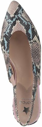 Maripé Damen-Slingpumps aus Leder 130385769617 (Beige/Bunt)