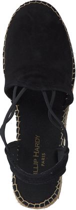 Phillip Hardy Damen-Espadrilles aus Leder 562002783572 (Schwarz)