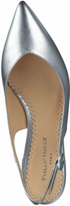 Phillip Hardy Damen-Slingpumps aus Leder 130911813679 (Silber)