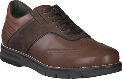 Galizio Torresi Herren-Schnürschuhe aus Leder 241201826078 (Braun)