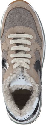 Voile Blanche Damen-Winter-Sneaker aus Leder 193382791301 (Beige)