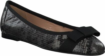 Shirley Mae Damen-Ballerinas aus Leder 103405813643 (Schwarz)