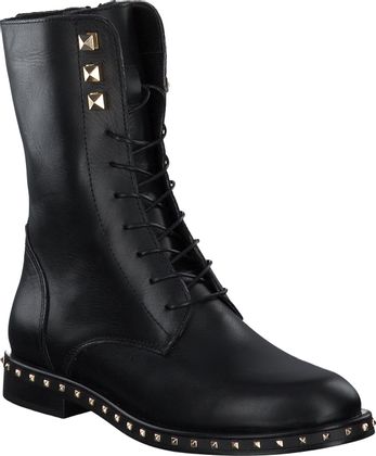 Paul Barritt Damen-Schnürboots aus Leder 102001792342 (Schwarz)