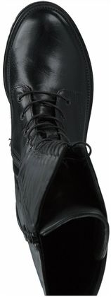 Paul Barritt Damen-Schnürboots aus Leder 108001793024 (Schwarz)