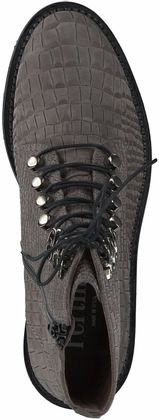 Pertini Damen-Schnürboots aus Leder 105405816012 (Grau)