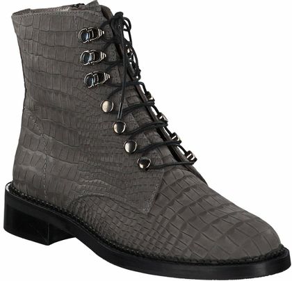 Pertini Damen-Schnürboots aus Leder 105405816012 (Grau)