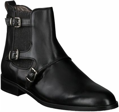 Pertini Damen-Stiefeletten aus Leder 105001815986 (Schwarz)