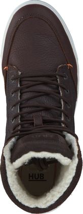 HUB Herren-Winter-Schnürboots aus Leder 291201776178 (Dunkelbraun)