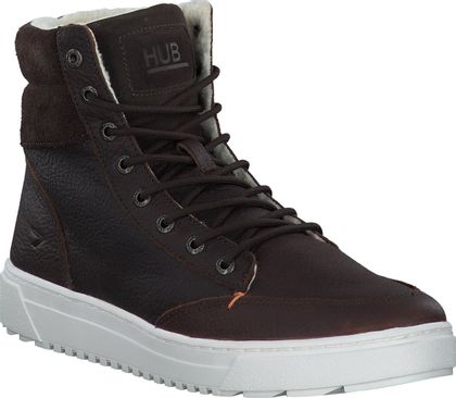 HUB Herren-Winter-Schnürboots aus Leder 291201776178 (Dunkelbraun)
