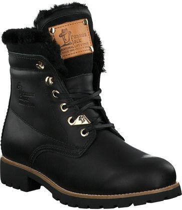 Panama Jack Winter-Schnürboots für Damen 192001788168 (Schwarz)