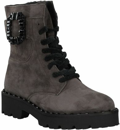 Paul Barritt Damen-Schnürboots aus Leder 102402792378 (Grau)