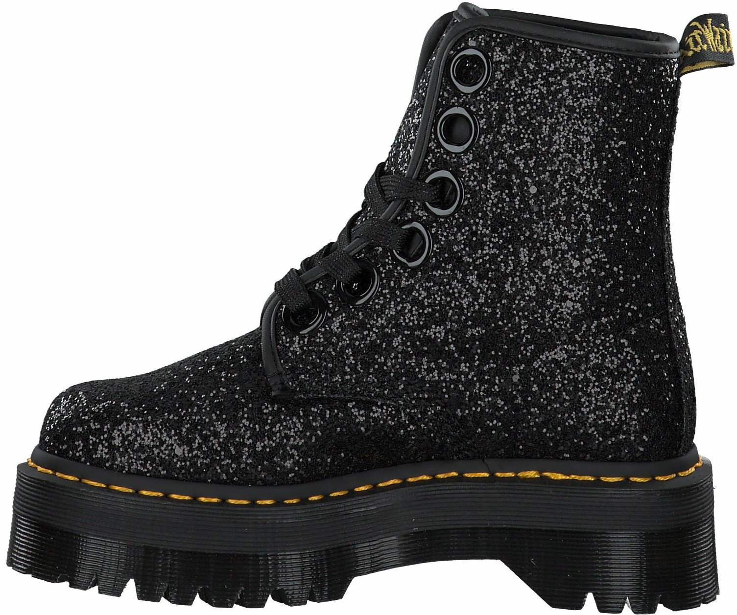 Dr. martens molly clearance glitter damen stiefel schwarz