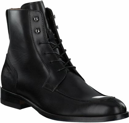 Antony van Diyck Damen-Schnürboots aus Leder 102001807990 (Schwarz)