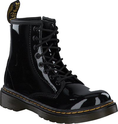Dr. Martens Kinder-Schnürboots aus Leder 351003783365 (Schwarz)