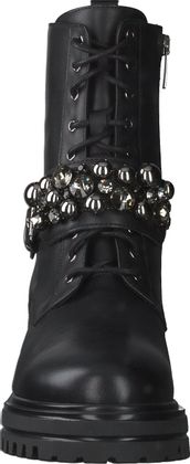 Phillip Hardy Damen-Schnürboots aus Leder 102001722455 (Schwarz)