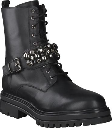 Phillip Hardy Damen-Schnürboots aus Leder 102001722455 (Schwarz)