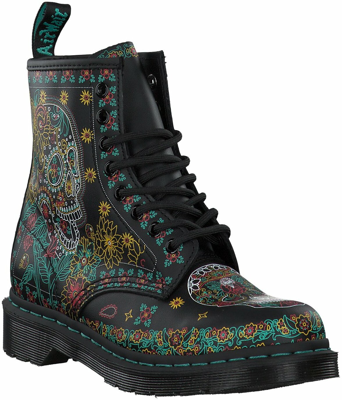 Dr. Martens Damen Schn rboots aus Leder 102081783274 Schwarz Bunt