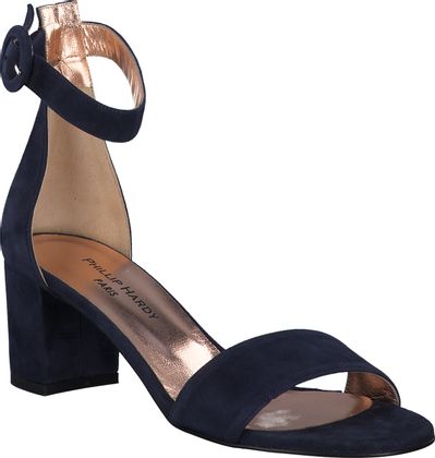Phillip Hardy Damen-Sandaletten aus Leder 185102876501 (Dunkelblau)