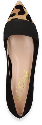 Shirley Mae Damen-Ballerinas aus Leder 103032873494 (Schwarz/Bunt)