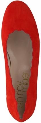 Shirley Mae Damen-Ballerinas aus Leder 103382858195 (Rot)