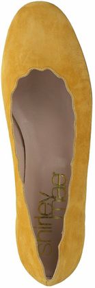 Shirley Mae Damen-Ballerinas aus Leder 103392858183 (Gelb)