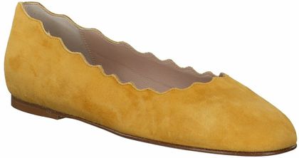 Shirley Mae Damen-Ballerinas aus Leder 103392858183 (Gelb)