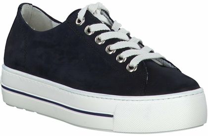 Paul Green Damen-Schnürschue aus Leder 101102819657 (Dunkelblau)