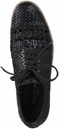 Phillip Hardy Damen-Schnürschuhe aus Leder 101000858079 (Schwarz)