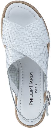 Phillip Hardy Damen-Sandalen aus Leder 184700858006 (Weiß)