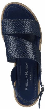 Phillip Hardy Damen-Sandalen aus Leder 184000858055 (Schwarz)