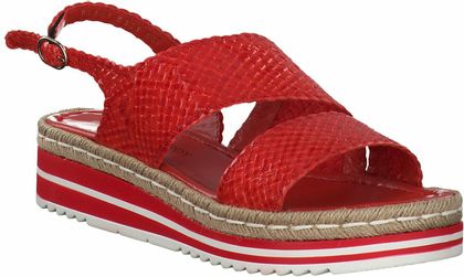 Phillip Hardy Damen-Sandalen aus Leder 184500858043 (Rot)