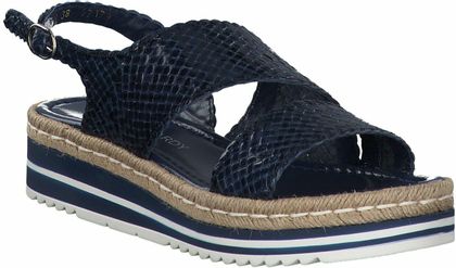 Phillip Hardy Damen-Sandalen aus Leder 184100858022 (Dunkelblau)