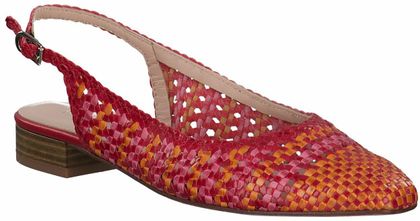 Paul Barritt Damen-Slingpumps aus Leder 130580857567 (Rot/Bunt)