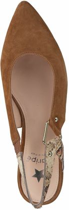 Maripé Damen-Slingpumps aus Leder 130222818299 (Braun)