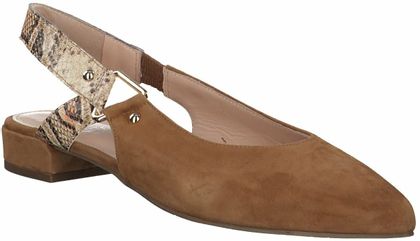 Maripé Damen-Slingpumps aus Leder 130222818299 (Braun)