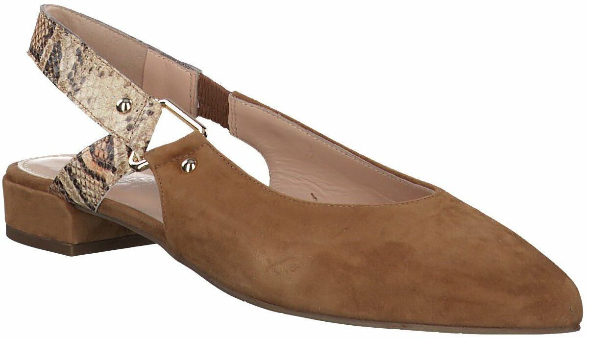 Maripé Damen-Slingpumps aus Leder 130222818299 (Braun) online 