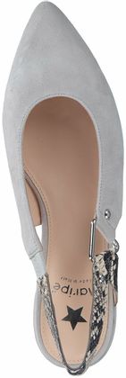 Maripé Damen-Slingpumps aus Leder 130302818306 (Grau)